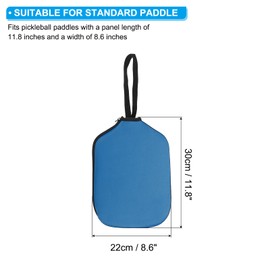 PATIKIL Pickleball Paddle Cover Universal 11.8x8.6 Inch, Neoprene Pickleball Racket Sleeve Paddle Storage Bag with Carrying Strap for Pickleball Paddles,Sapphire Blue