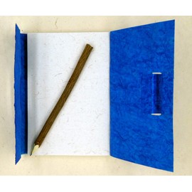 paperfreak Vegan Leather Notebook A5 18 x 14 cm Leather Paper Book Travel Journal Sketchbook Brahmin Leather (Turquoise Blue)