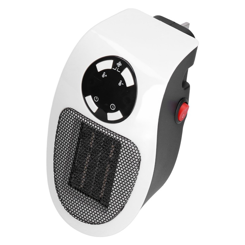 500W Black and White Mini Electric Heater Portable Wall Mounted