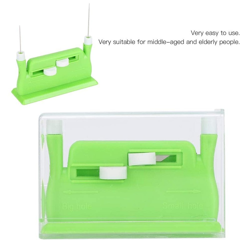2Pcs Needle Threader, Automatic Threader Quick Sewing Threader Needle Threading