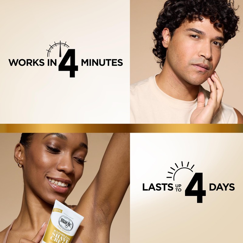 SoftSheen-Carson Magic Razorless Shaving Cream, Depilatory Hair Removal Cream, Works