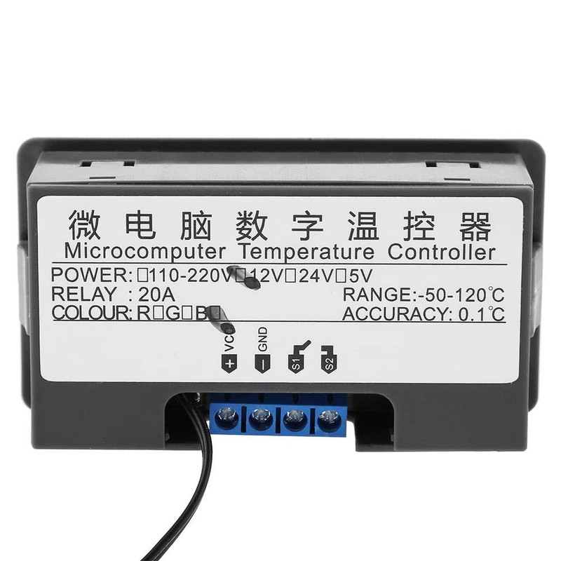 Uadme Digital Thermostat, Microcomputer Temperature Controller with Sensor, W3230 DC