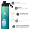 Farsea Insulated Water Bottle With Paracord Handle, Protective Silicone Boot