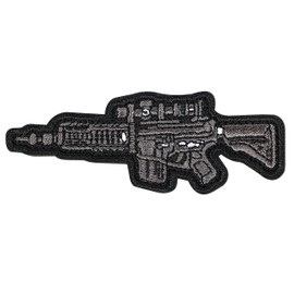Patch Shop Dongri Assault Rifle Submachine Gun Embroidery Airsoft Patch Patch Detachable Velcro Military A0298 (TYPE5)