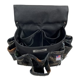 BOULDER Bag ULT 120 Ultimate Electrician Single Pouch. Camo - Backwoods. Tool Belt Ready Durability Wide Mouth, Deep Pockets, Pro Box Design. Made in The USA.