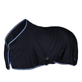HORZE Glasgow Summer Cooler Secure Fit Horse Blanket - Dark Blue - 66 in