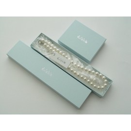 [You and My Jewelry Box] Pearl Pearl Necklace and Earrings Set, 3.5 inches (9.0 mm) 16.5 inches (42 cm), White, Made in Japan