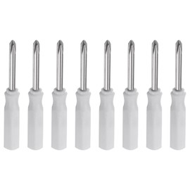 HARFINGTON 8Pcs PH1 Mini Phillips Screwdriver 2.5mm Magnetic Cross Head 45mm Length for Small Appliances Repairs, White