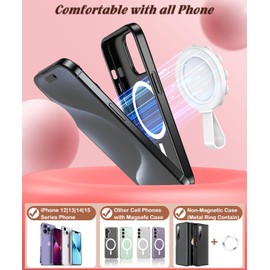 RC1WD Magnetic Suction Cup Phone Mount, Silicone Suction Cup Phone Grip Stand for Magsafe, Anti-Slip Hands-Free Cell Phone Accessory Holder for Selfies and Tiktok Videos, Creator and Sharer, White