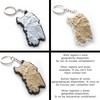 Generico Sardinia 3D Topographic Keyring, Brown-Black H