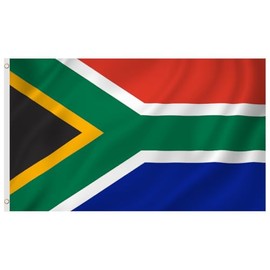 Second Ave South Africa Flag 5ft X 3ft Large with Brass Eyelets South African National Sports Party Celebration Banner Flag