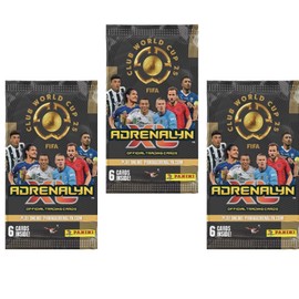HEART FOR CARDS Panini FIFA Club World Cup 2025 Trading Cards - 3 x Booster Packs - Adrenalyn XL Collection + Heartforcards Shipping Protection