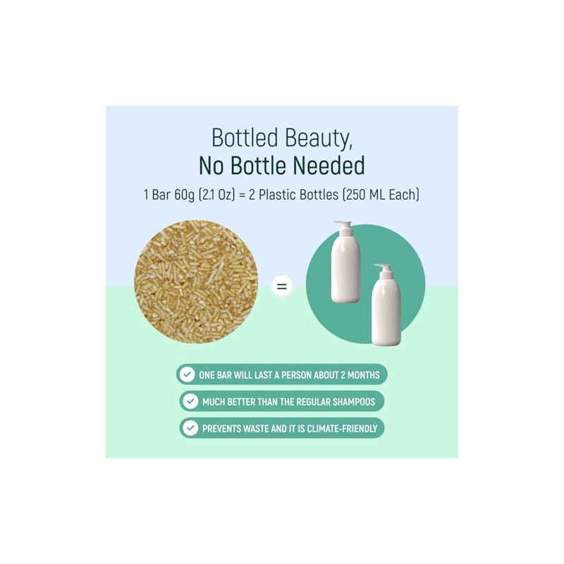 Barra de champú sólido y jabón para el cabello con