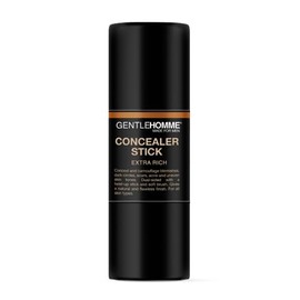 Gentlehomme - Concealer Stick - Men’s 2-in-1 Concealer & Brush - For Blemishes, Dark Circles, Scars, Acne & Uneven Skin Tones - Natural Finish - All Skin Types - Vegan - Extra Rich - 1 Stick