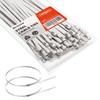 Drizzle Metal Zip Ties 4 Inch 100PCS 304 Stainless Steel