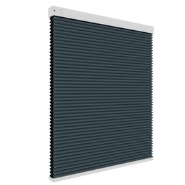 Changshade Motorized Cellular Shade 100% Blackout Compatible with Alexa Google SmartThings, Single Cell Electric Blinds Honeycomb Shades with Remote Customized Size Smart Blinds for Windows,Dark Blue