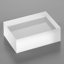 Zeigis® Acrylic Block 60 x 45 x 20 mm Transparent with All-Round Satin Side Edges / Acrylic Glass