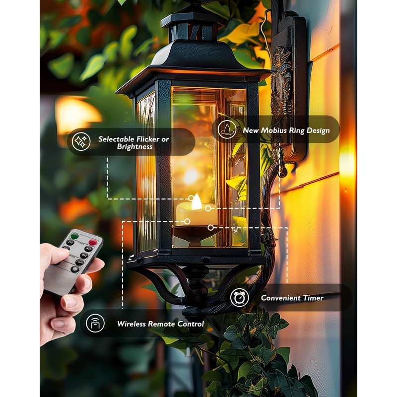 merrynights Remote Candles, 24 Pack Flameless Tea Lights Candle Battery
