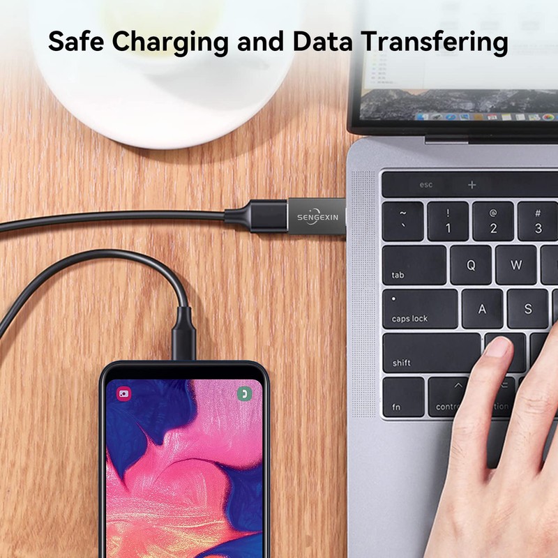 SENGEXIN USB C Male to USB Female Adapter 2-Pack, USB