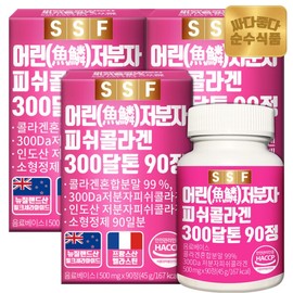 Pure Foods 300 Dalton Young Low-Molecular Fish Collagen Fish-Eating Peptide 3 Boxes (270 Tablets) / 순수식품 300달톤 어린 저분자 피쉬 콜라겐 어류 먹는 펩타이드 3박스(270정)