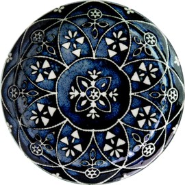 Minorutouki Small Plate, Moroccan Navy, S (Diameter 5.5 inches (14 cm)