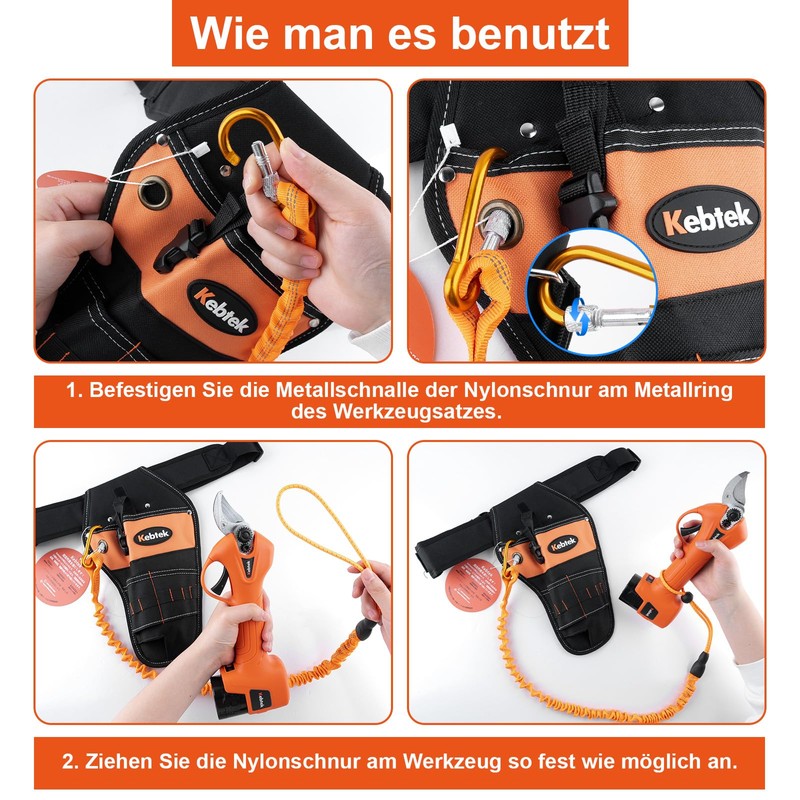 Anti-Drop Tool Tether for Power Tools, 15 kg Load Capacity,