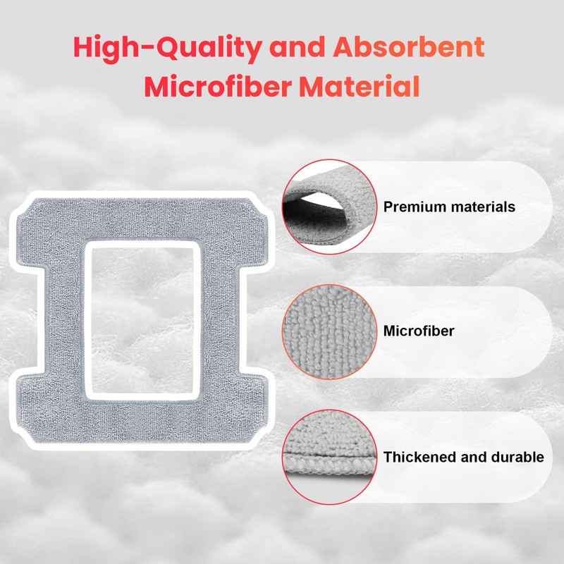 16 Pack Washable Cleaning Rag for Ecovacs Winbot W2 PRO