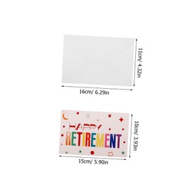 DOITOOL Colorful Greeting Cards with Envelopes Party Supply for Expressing Heartfelt Wishes and Celebrating Retirement Occasions