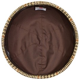 Sterkowski Docker Hat Harris Tweed Beanie Cap for Men and Women Warm Beanie Hat, Beige chequered