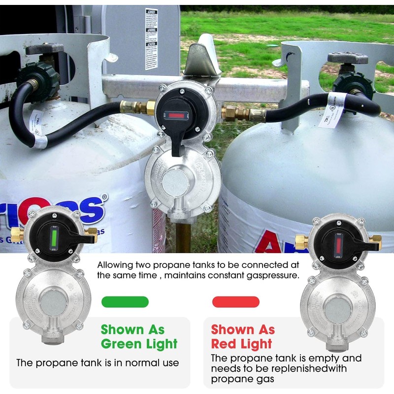 NQN 2-Stage Automatic Changeover LP Propane Gas Regulator with Two