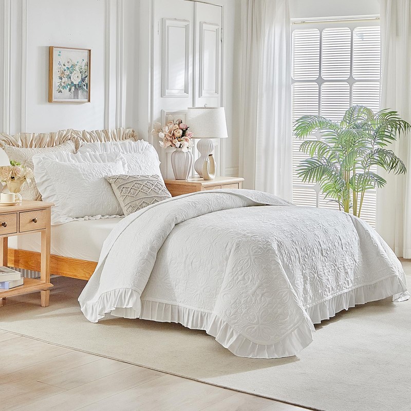 Ruffles Quilt Set Queen Size 96 * 96in - 3