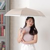 Nifty Colors 2456BG Folding Umbrella, Blackout Bicolor Heart Embroidery Mini