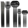 Juego de Cubiertos de Acero Inoxidable 20 piezas -Negro Cubiertos