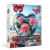 Crystal Heart Puzzles for Adults 1000 Pieces, PICKFORU Summer Beach