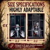2 PCS Halloween Window Decorations Scary Ghost and Bloody Zombie