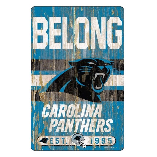 NFL Carolina Panthers Sports Fan Home Decor, Team Color, 11x17