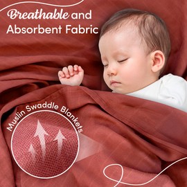 Baby Blankets Neutral Colors 4 Pack for Newborns Large 47x47 Inches Muslin Swaddle Blankets Ultra Soft and Breathable Cotton Blend Muslin Baby Blanket