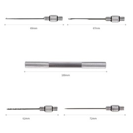 FZSSDAHP 2 Sets of Aluminum Alloy Drill Tackle Baiting Drill Fish Needle Tool Set Baiting Tool Kit for Baiting Needle Carp Fishing Equipment Tool
