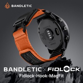 Bandletic Nylon Compatible with Garmin Fenix 7X Pro Band - 26mm Quick Fit Sport Band with Magnetic Fidlock Buckle for Fenix 8 51mm/7X/6X/6X Pro/5X/5X Plus/3 HR/Tactix/Enduro/Instinct 2X/Quatix 3 6X 7X