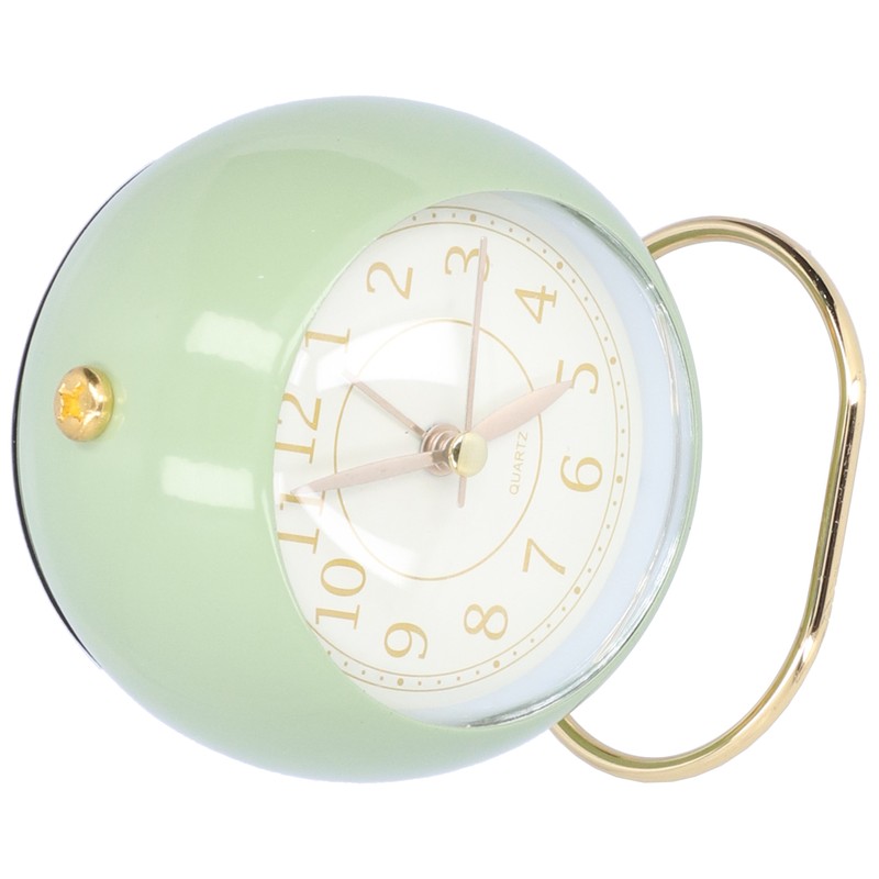 Alarm Clock Silent Non Ticking Metal Paint Power Saving Eye