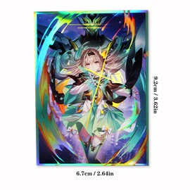 60ct Holographic Flashing (Firefly) Top Loading Trading Card Sleeves Deck Protector for MTG/TCG/PTCG Art Anime Printing Card Sleeves Protectors 67x92mm