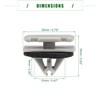Motoforti 30 Pcs Beige W Type Trim Clips for Jeep