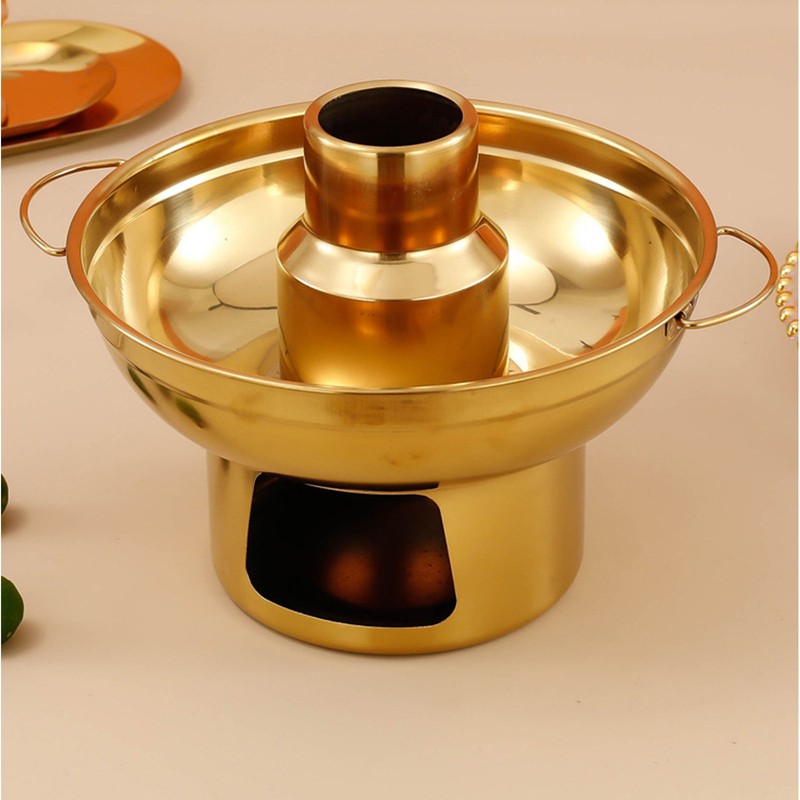 Stainless Steel Dry Ice Hot Pot Light Luxury Exquisite Milk