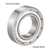 sourcing map 6902Z Double Plate Chrome Steel Bearing 15mm x