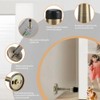 2Pcs Door Stopper,Zinc Alloy and Rubber Anti-Collision Brushed Brass Door