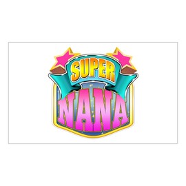 CafePress Pink Super Nana Rectangle Bumper Sticker Car Decal