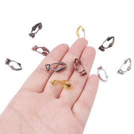 Supvox 36 Pieces Clip On Earrings Converter No Stud Earrings DIY Earrings Accessories (Assorted Colours)