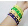 48 Pack Mardi Gras Party Favors Rubber Bracelets - Carnival
