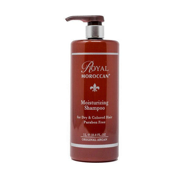 Moisturizing Shampoo | Dry Hair Shampoo for Color Treated & Frizzy Hair | Royal Moroccan Argan Oil Hair Products (1000 ml 33.8 oz)