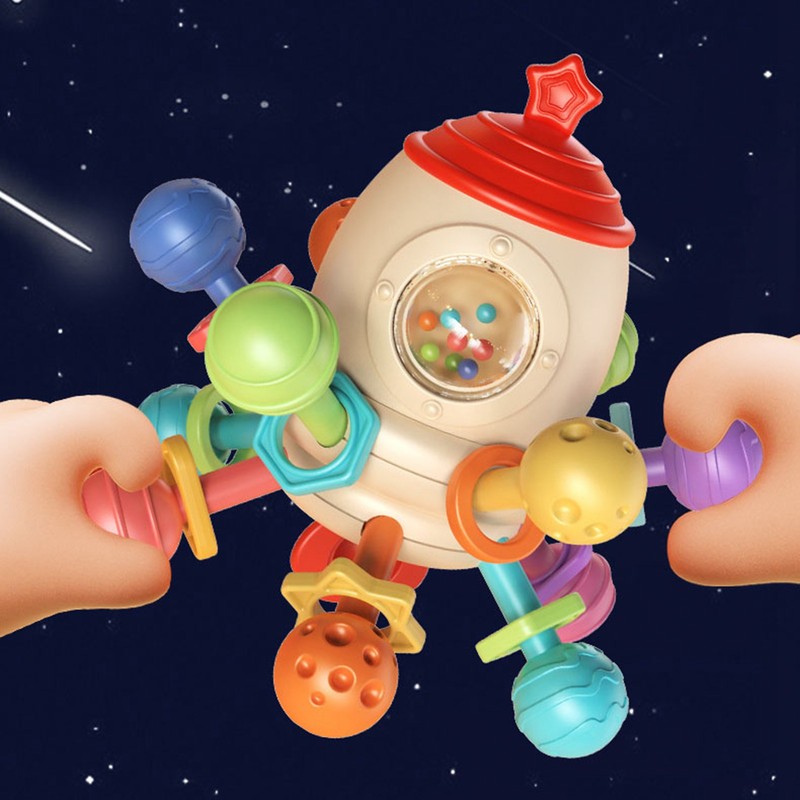 Newborn Teething Ball Toy Soothing Gum Chewable Sensory Grasping Activities